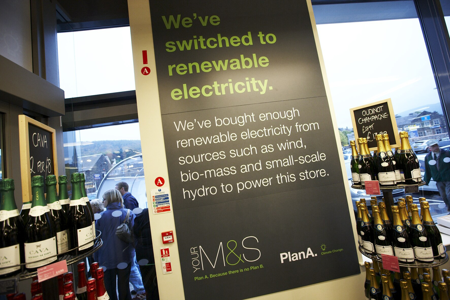Marks and Spencer in-store poster for Plan A ©M&S